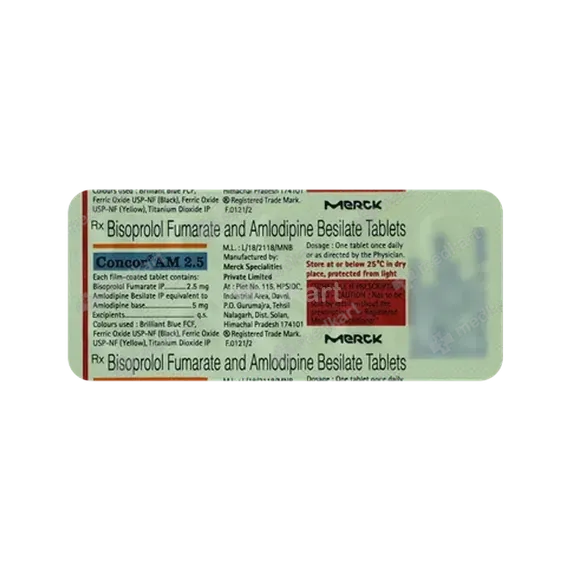 concor am 2.5mg tablet 10's